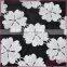 White flower embroidery design lace trimming, chemical lace trim for garments