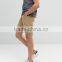 2016 High Quality Latest Custom Five Pocket Men's Khaki Slim Fit 100% Cotton Stretch Denim Concealed Fly Casual Plain Hot Shorts