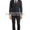 Solid Anthracite Wool 'M Line' 2-Button Suit With Flat Front Pants (SHT1089)