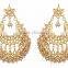 Kundan Jadau Earring Tikka gold plated chand bali Set