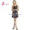 Latest design sexy cross back bandage dress floral fit celebrity backless casual dresses