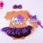 Helloween new fashion 3pcs skull princess short sleeve romper sets including romper,headband and shoes