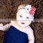 Latest Design Frayed Fabric Flower Headband For Infant Hair Ornaments