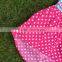 2015 new girls high low dress kids Aztec blue dress hot pink white polka dot dress with necklace and headband