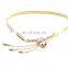 Wholesale Belt Fashion Accessories Gold Waist Chain Diamond Crystal Bear Studded Belts For Ladies