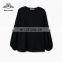 2017 New Designs Ruched Detail Long Sleeve High Quality Women Fashion T-Shirt
