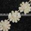 100%cotton new design flower embroidery lace trim