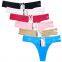 Yun Meng Ni Sexy Underwear Wasit Sexy Lace G-String T back Soft Cotton Thongs For Women