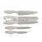 China supplier hollow handle 5pcs stainless steel chef knife set