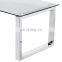 Modern glass top office table design tempered glass table top prices