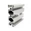 Extruding Aluminum Alloy Channel Profile Sections Rail en Aluminium