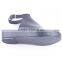 Popular new model china wholesale slingback platform flat buckle up sandals women