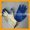 Cotton Lined Green Latex Safety Production Grip Gloves