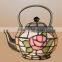 Stained Glass Tiffany Style Tea Pot Kettle Teapot Night Light Table Lamp.