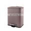 Rectangle stainless steel strong pedal indoor garbage waste bin soft close kitchen cabinet trash can