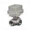 1/2 inch 3 Way L Port 24V DC CR2 2 Wire Auto Return Motorized Electric Ball Valve Brass Electric Water Flow Control Ball Valve