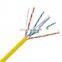 High Speed Utp 23awg Cat6 Flat Utp HDPE LAN Communication Cable For Ethernet Cable