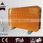 Electric space heater with double panel