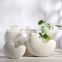 New Style Modern Porcelain Vases  Eggshell Shape Ceramic Vase Pot for Home Decor Decorative Flowers