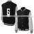 Baseball men jacket with leather sleeve custom embroidery patched logo varsity duffle OEM ODM