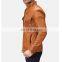 Winter Leather Jacket Men's Cow Calf Motorcycle Leather Jacket Down Jacket With pocket