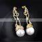 Lead Free Nickel Free Elegant Lady Jewelry Cc Leaf Shape Natural Shell Pearl Earrings