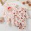 2pcs Newborn Baby's Bowknot Bear Print Long Sleeve Footie, Toddler & Infant Girl's Comfy Footed Romper Set For Spring Fall