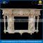 Western Style Antique Indoor Egypt Yellow Marble Fireplaces