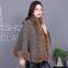 2025 new coat cloak imitation fur knitted shawl coat plush outside to wear
