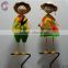 lovely metal garden boy and girl figurines