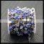 LFD-003C ~Wholesale DIY Gold Plated Wire Wrapped Freeform lapis Chips Chain Gemstone Beaded Jewelry Finding