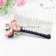 Wedding Bridal Crystal Rhinestone Flower Glass Stone Hairpin Diamante Hair Clip Comb
