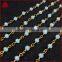 Blue Jade Quartz Chalcedony Stone Beaded Chains For Necklace-Free Shipping