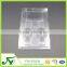 Disposable transparent double blister clamshell packaging container