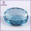 Large Size Oval Synthetic Aquamarine Blue Quartz For Sale