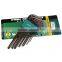 LAOA S2 material 8pcs industrial grade magnetic MINI ball hexagonal wrench set 1.5-6mm