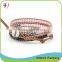 New arrival gemstone bracelet bangle pearl with leather                        
                                                                                Supplier's Choice