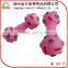 Wholesale kids barbell squeaky hollow rubber dog toy with sounding