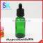 e liquid green glass bottle 30ml with childproof cap