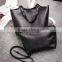 Factory OEM portable simple style pu shoulder bag with mini inner pocket