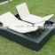 Adjustable outdoor PE rattan lounge furniture