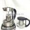 Digital keep warmer function heating element pyrex glass tea maker
