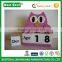 Pink Owl Decor Wood Block Perpetual Calendar