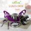 Hot Sale Protable Leakproof Thermos Metal Stianless Steel Bento Lunch Box With Colorful PP Stand