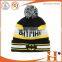 2016 cheap wholesale full graphic custom pom beanie for woman