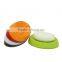 Plastic smooth surface colored oval soap dish