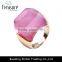 fashion jewelry European and American hot selling golden alloy metal pink stone ring