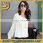 Sexy women Chiffon Blouses Puff Long Sleeve Lace Shirts Loose O-neck Plus SizeTops
