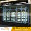 Acrylic Illuminated LED Cable Suspended Real Estate Window Display A4 Single Side Double Side LED Light Pockets