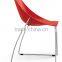 Immaculate Blue Plastic Chairs with Chrome Metal Legs Solid Steel Frame